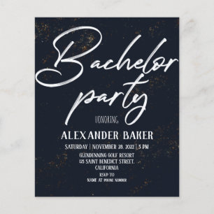 Invitación clásica a la Bachelor Party. Flyer