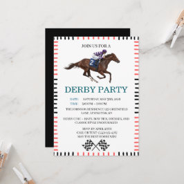 Invitación Clásica a la Fiesta del Derby de Carrer