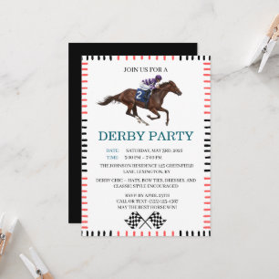 Invitación Clásica a la Fiesta del Derby de Carrer