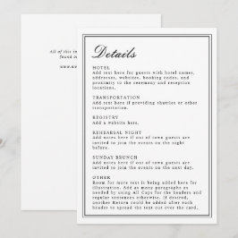 Invitación Clásica Absoluta en Blanco y Negro