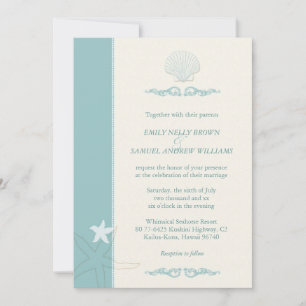 Invitación Clásica Boda de Playa de Criteros de Mar