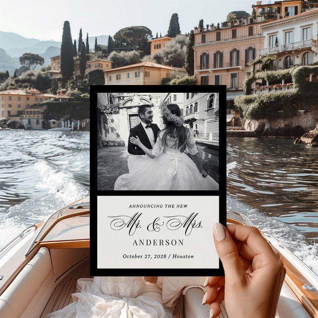 Invitación clásica Boda negro y blanco de lujo (Subido por el creador)