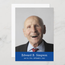 Clásica Celebración Azul De La Vida Con Foto