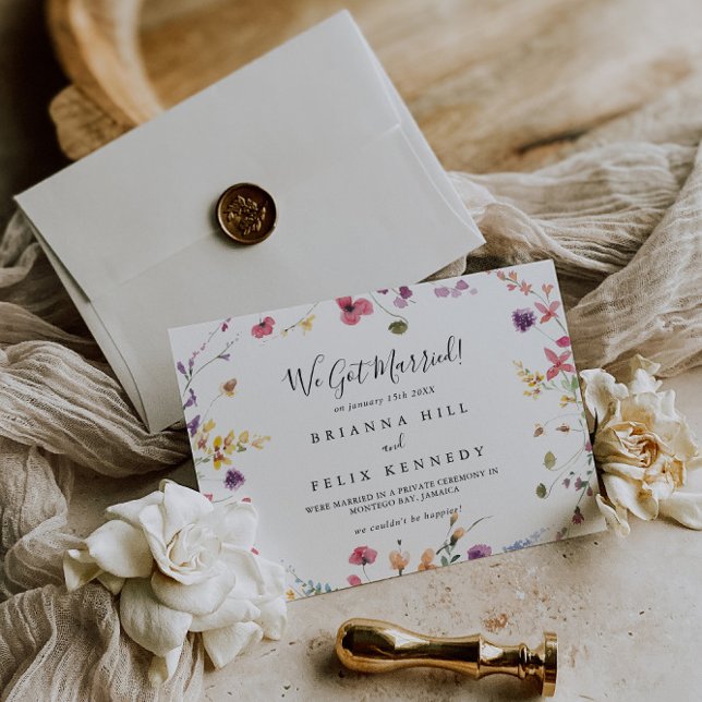 Invitación Clásica Colorful Wild Elopement (Subido por el creador)
