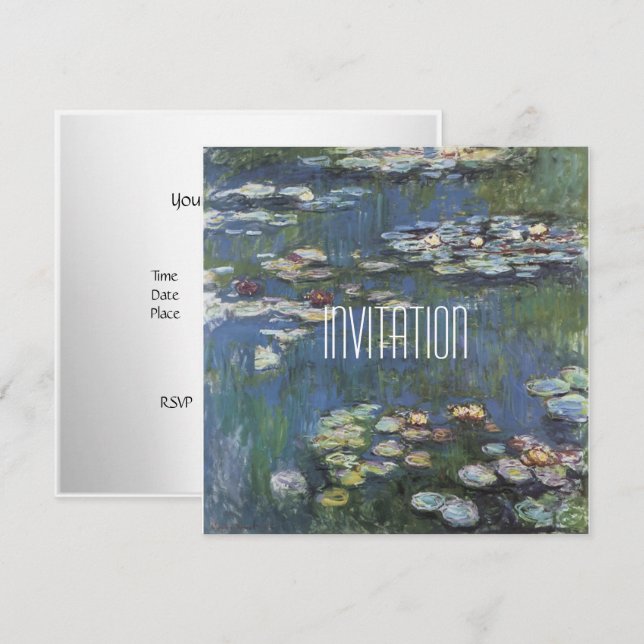 Invitación clásica de Art Monet (Anverso / Reverso)