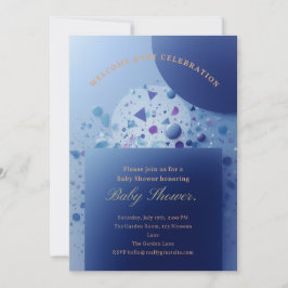 Invitación clásica de baby shower floral vintage
