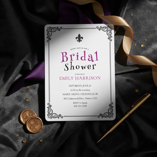 Invitación clásica de boda de negro y blanco (Subido por el creador)