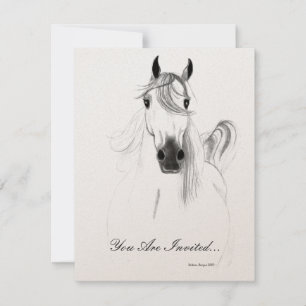 Invitación Clásica de Caballo Árabe