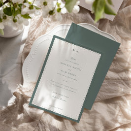 Invitación clásica de casamiento con canto