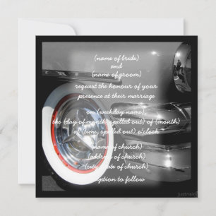 invitación clásica de coche