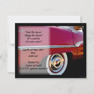 invitación clásica de coche/fiesta
