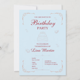 Invitación Clásica de Cumpleaños