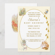 Invitación Clásica de Cumpleaños para Baby Shower 
