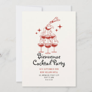 invitación clásica de garabatos para fiesta de cóc