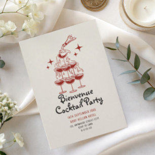 invitación clásica de garabatos para fiesta de cóc