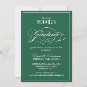 Invitación clásica de graduación