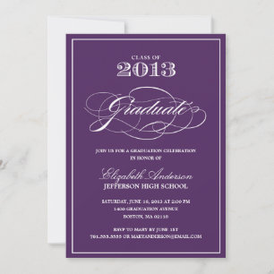 Invitación clásica de graduación