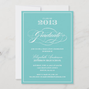 Invitación clásica de graduación