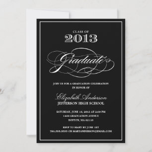 Invitación clásica de graduación