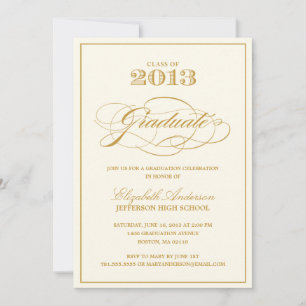 Invitación clásica de graduación