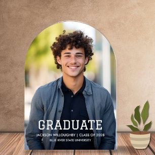 Invitación clásica de graduación de arco acrílico