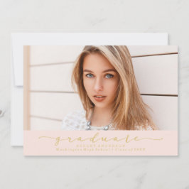 Invitación clásica de graduación de Rubor