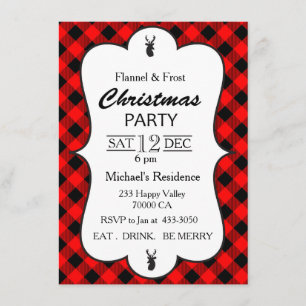Invitación clásica de la fiesta de Navidad de la