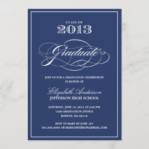 Invitación clásica de la graduación