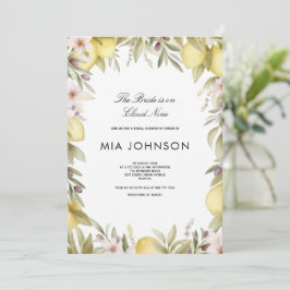 Invitación clásica de limón cítrico para despedida