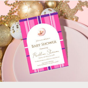 Invitación clásica de osito de peluche preppy para