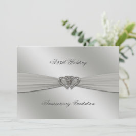 Invitación Clásica de Plata para Bodas de Plata 25