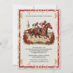 Invitación Clásica del Derby de Kentucky con Rosas