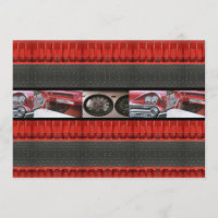 Invitación clásica del fiesta de los coches del