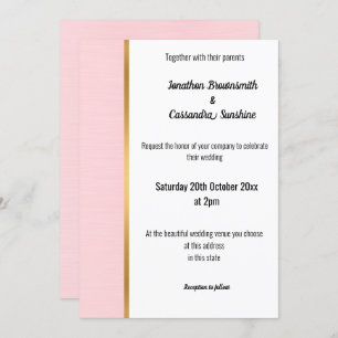 INVITACIÓN CLÁSICA DEL GUARNECIDO DE ORO ROJO DE P