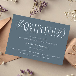 Invitación Clásica Elegancia Posposición Boda Actualización d