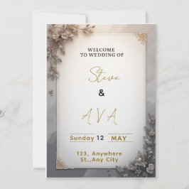 Invitación Clásica Elegante Boda