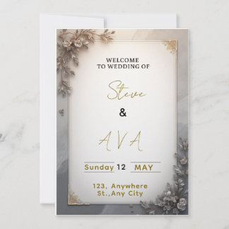 Invitación Clásica Elegante Boda
