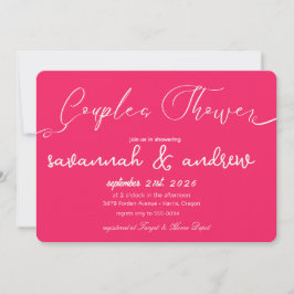 Invitación clásica elegante de guión para ducha de