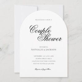 Invitación clásica elegante de guión para ducha de