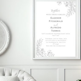 Invitación clásica en blanco y negro