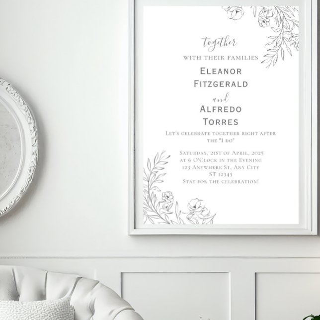Invitación clásica en blanco y negro (Subido por el creador)