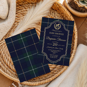 Invitación Clásica fiesta de baby shower hípica vintage de po