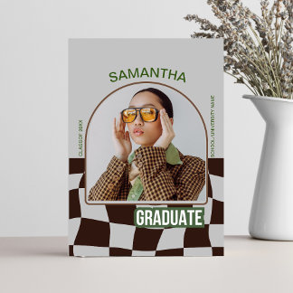 Invitación Clásica fiesta de graduación única de Retro con Co