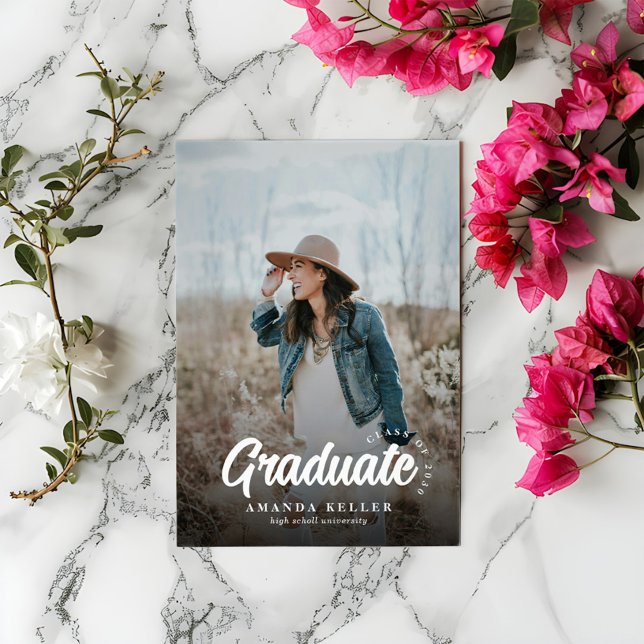Invitación Clásica fiesta moderna de graduación de la cuadríc (Subido por el creador)