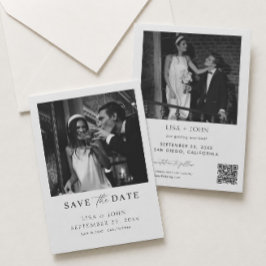 Invitación Clásica foto de boda con dinero antiguo para guard