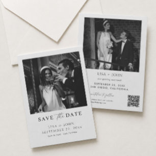 Invitación Clásica foto de boda con dinero antiguo para guard