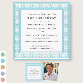 Invitación Clásica foto de la edad del Personalizado Clave gr