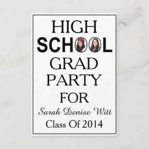 Invitación Clásica graduación de la Escuela Blanca y Negra 2
