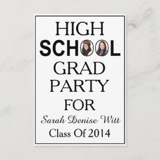Invitación Clásica graduación de la Escuela Blanca y Negra 2