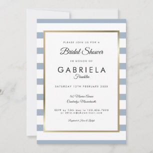 Invitación Clásica lluvia azul de boda de ducha nupcial a ray